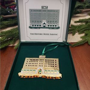 HOTEL SARANAC Collectible Brass Ornament Saranac Lake NY